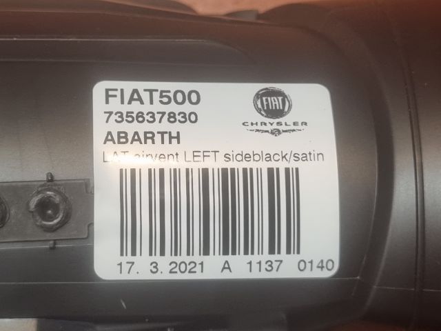 bontott ABARTH 500 / 595 / 695 Bal Szellőző