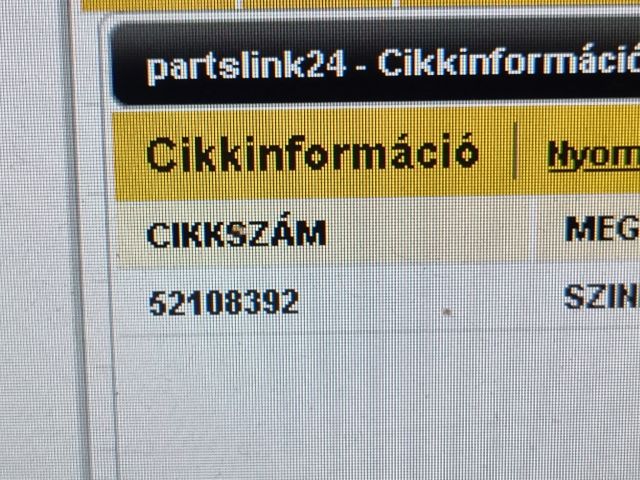 bontott ABARTH 500 / 595 / 695 Jobb első Ablak