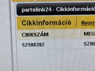 bontott ABARTH 500 / 595 / 695 Jobb első Ablak