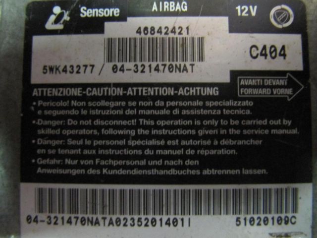 bontott ALFA ROMEO 147 Légzsák Elektronika