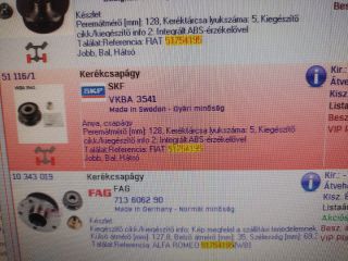 bontott ALFA ROMEO 166 Kerékcsapágy