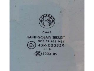 bontott ALFA ROMEO GIULIETTA Bal hátsó Ablak