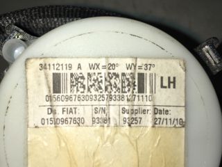 bontott ALFA ROMEO GIULIETTA Bal hátsó Biztonsági Öv