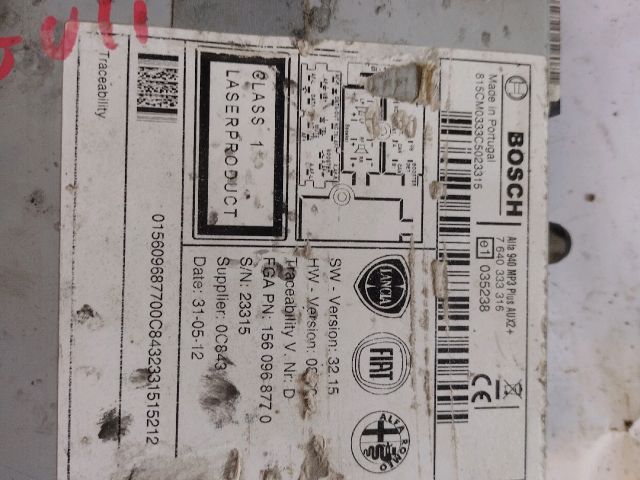 bontott ALFA ROMEO GIULIETTA Rádió / CD