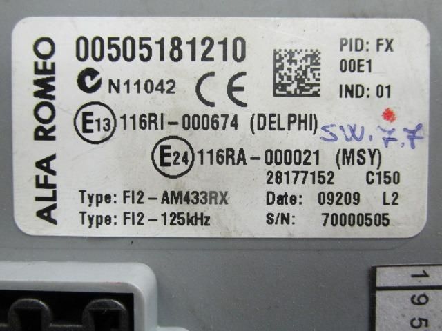 bontott ALFA ROMEO MITO Komfort Elektronika