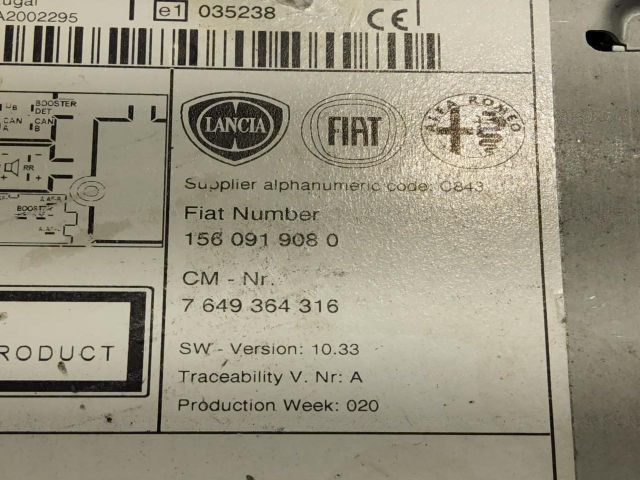 bontott ALFA ROMEO MITO Rádió / CD