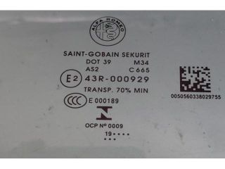 bontott ALFA ROMEO STELVIO Jobb első Ablak