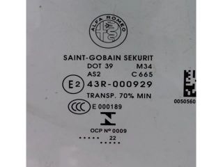 bontott ALFA ROMEO STELVIO Jobb első Ablak