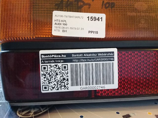 bontott AUDI 100 Bal Hátsó Lámpa