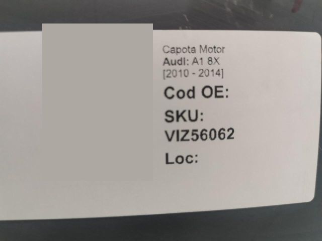 bontott AUDI A1 Motorháztető