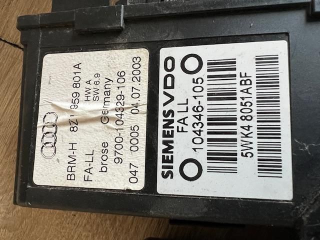 bontott AUDI A2 Bal hátsó Ablakemelő Motor