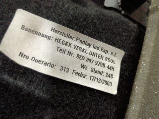 bontott AUDI A2 Csomagtérajtó Kárpit