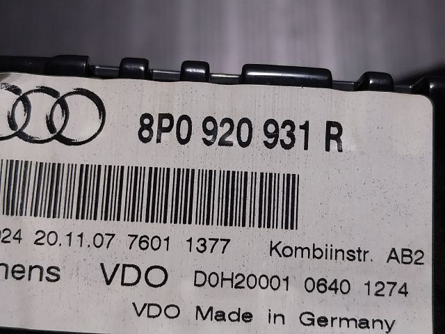 bontott AUDI A3 Kilométeróra