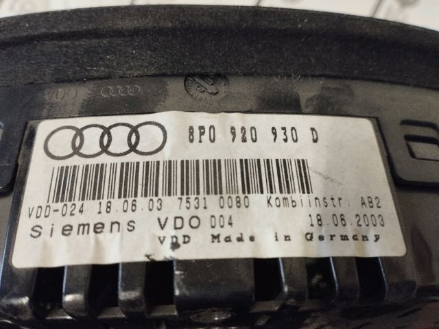 bontott AUDI A3 Kilométeróra