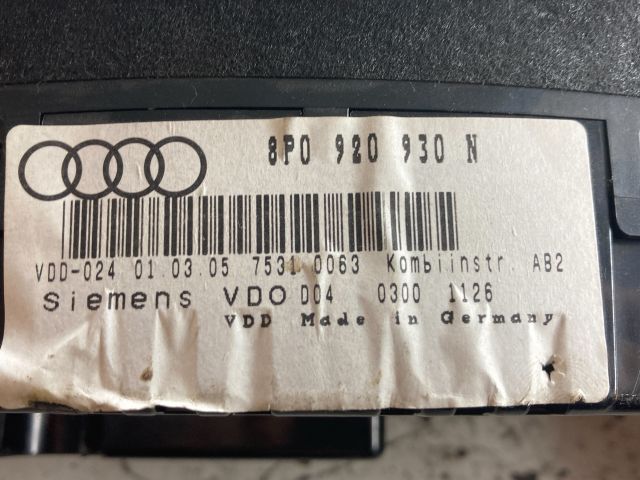 bontott AUDI A3 Kilométeróra