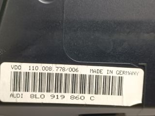 bontott AUDI A3 Kilométeróra