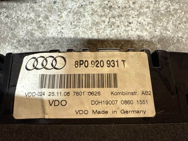 bontott AUDI A3 Kilométeróra