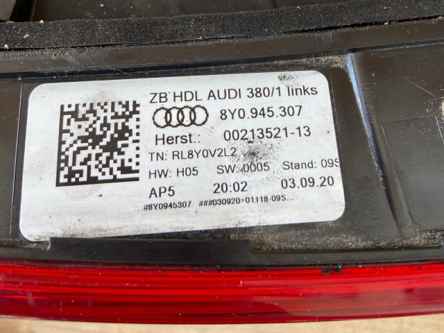 bontott AUDI A3 Bal Belső Hátsó Lámpa