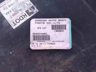 bontott AUDI A3 Bal első Sárvédő