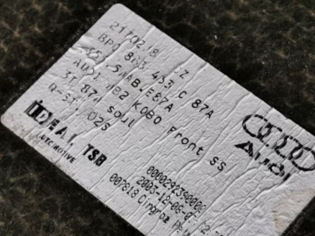 bontott AUDI A3 Csomagtér Tálca