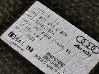 bontott AUDI A3 Csomagtér Tálca