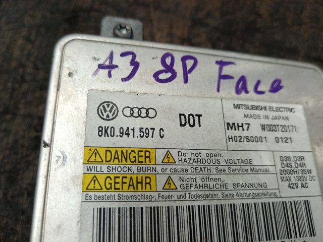 bontott AUDI A3 Fényszóró Elektronika