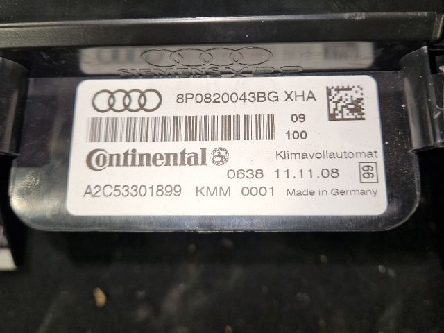 bontott AUDI A3 Fűtéskapcsoló (digit klímás)