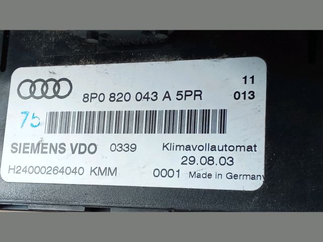 bontott AUDI A3 Fűtéskapcsoló (digit klímás)