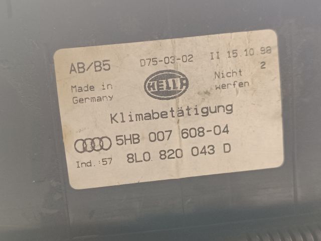 bontott AUDI A3 Fűtéskapcsoló (digit klímás)
