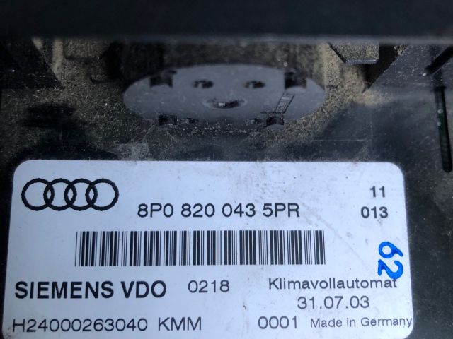 bontott AUDI A3 Fűtéskapcsoló (digit klímás)