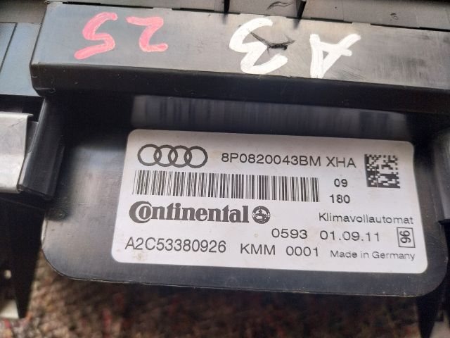 bontott AUDI A3 Fűtéskapcsoló (digit klímás)