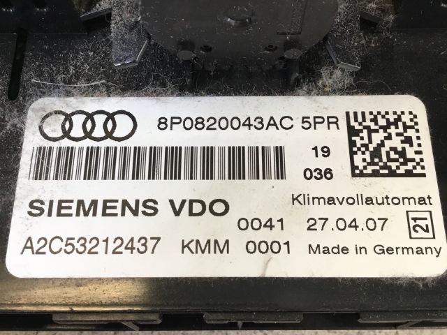 bontott AUDI A3 Fűtéskapcsoló (digit klímás)