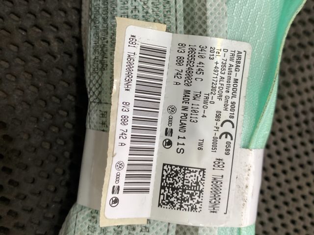 bontott AUDI A3 Jobb első Függöny Légzsák