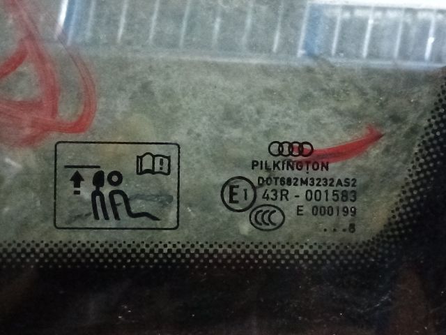 bontott AUDI A3 Jobb hátsó Fixüveg (Ajtóban)