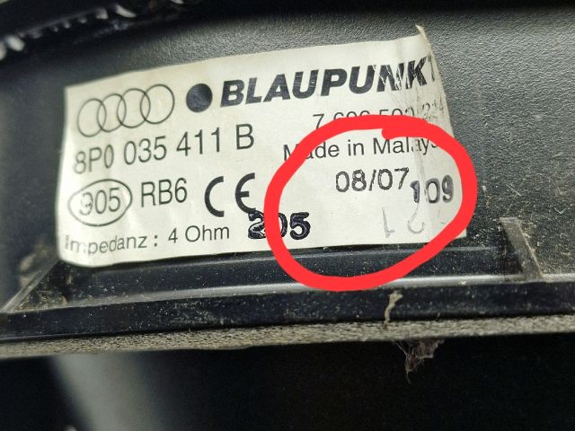 bontott AUDI A3 Jobb hátsó Hangszóró