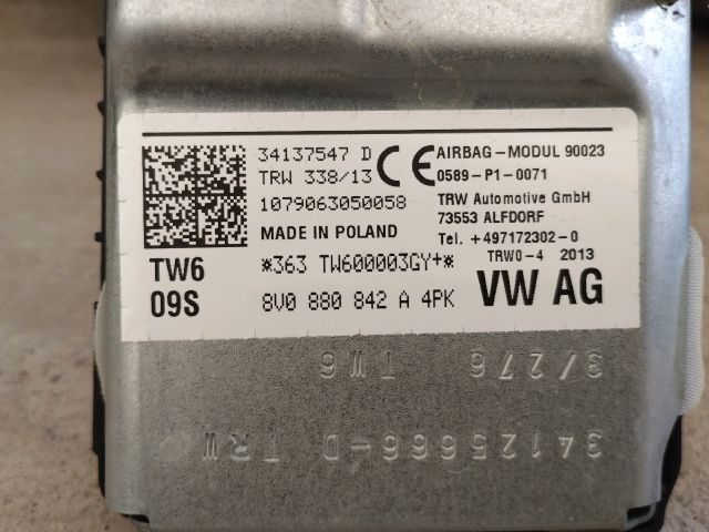 bontott AUDI A3 Jobb Térdlégzsák