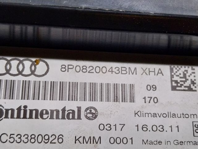 bontott AUDI A3 Középkonzol Vezérlő Panel