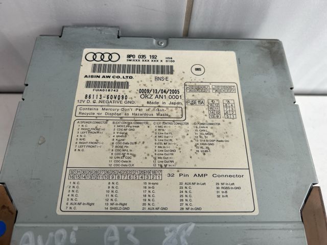 bontott AUDI A3 Navigációs Fejegység