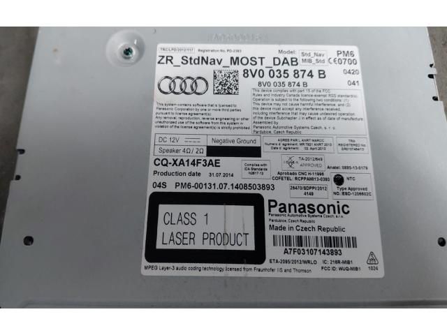 bontott AUDI A3 Navigációs Fejegység