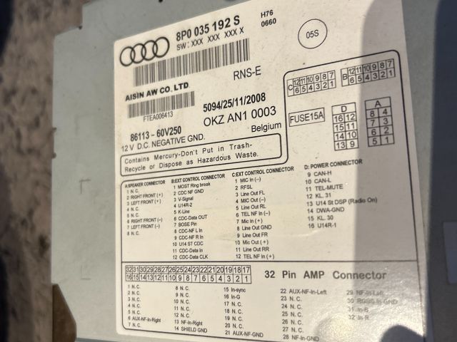 bontott AUDI A3 Navigációs Fejegység