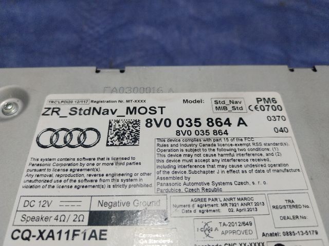 bontott AUDI A3 Navigációs Fejegység