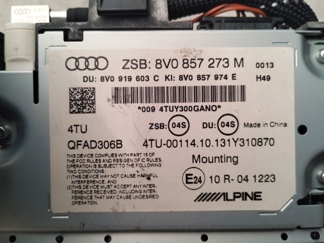 bontott AUDI A3 Navigációs Fejegység