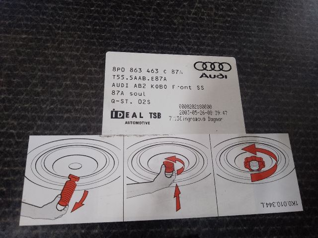 bontott AUDI A3 Pótkerék Takaró