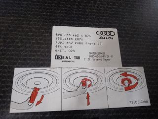 bontott AUDI A3 Pótkerék Takaró