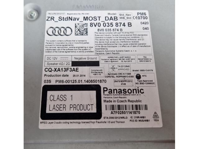 bontott AUDI A3 Rádió / CD