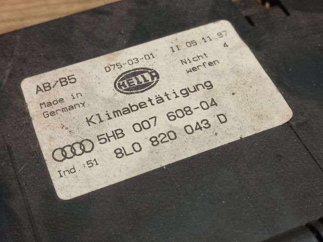 bontott AUDI A4 B5 Fűtéskapcsoló