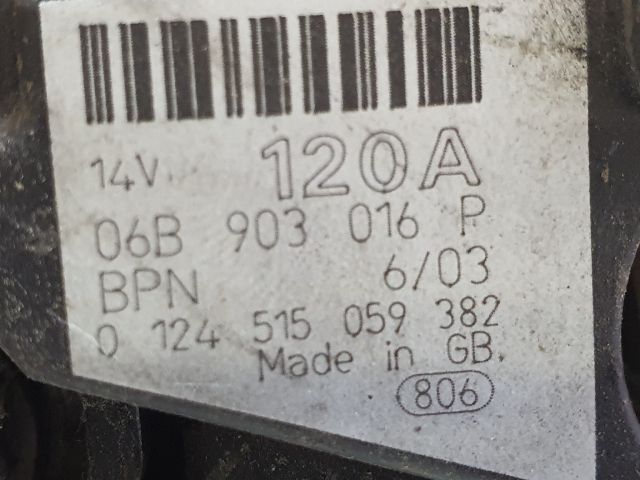 bontott AUDI A4 B6 Generátor