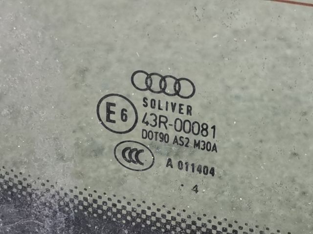 bontott AUDI A4 B6 Bal C Oszlop Oldalablak Üveg