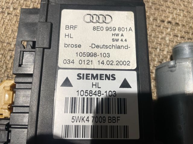 bontott AUDI A4 B6 Bal hátsó Ablakemelő Motor