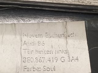 bontott AUDI A4 B6 Bal hátsó Ajtó Kárpit Díszléc